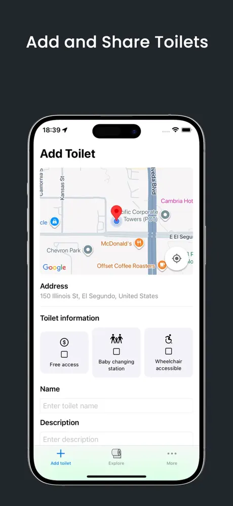 Find Toilets Map